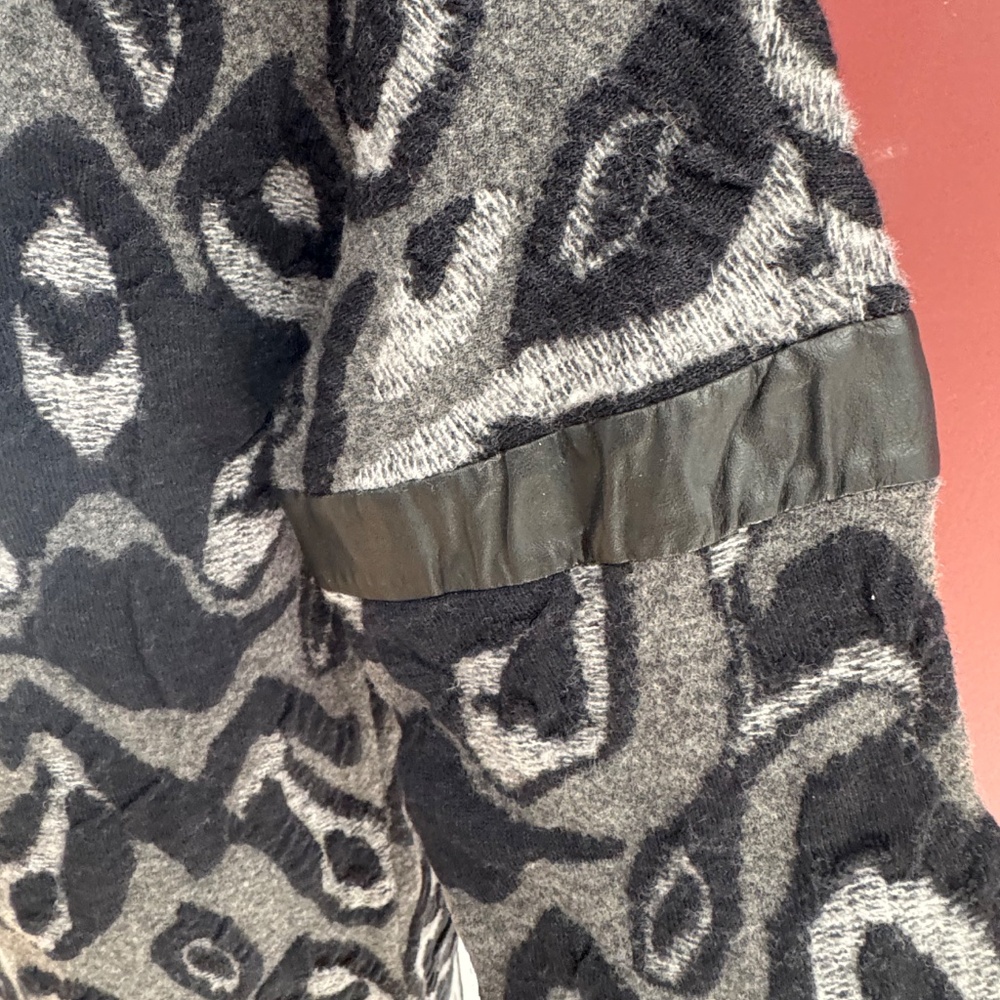 Rag & Bone Gray/Black Pleater Trim Sweater Dress Sz L - Picture 4 of 5